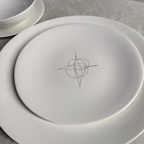 Vintage Eva Zeisel Fantasy for Hallcraft dinner place setting - dishes & bowl - Picture 5 of 8
